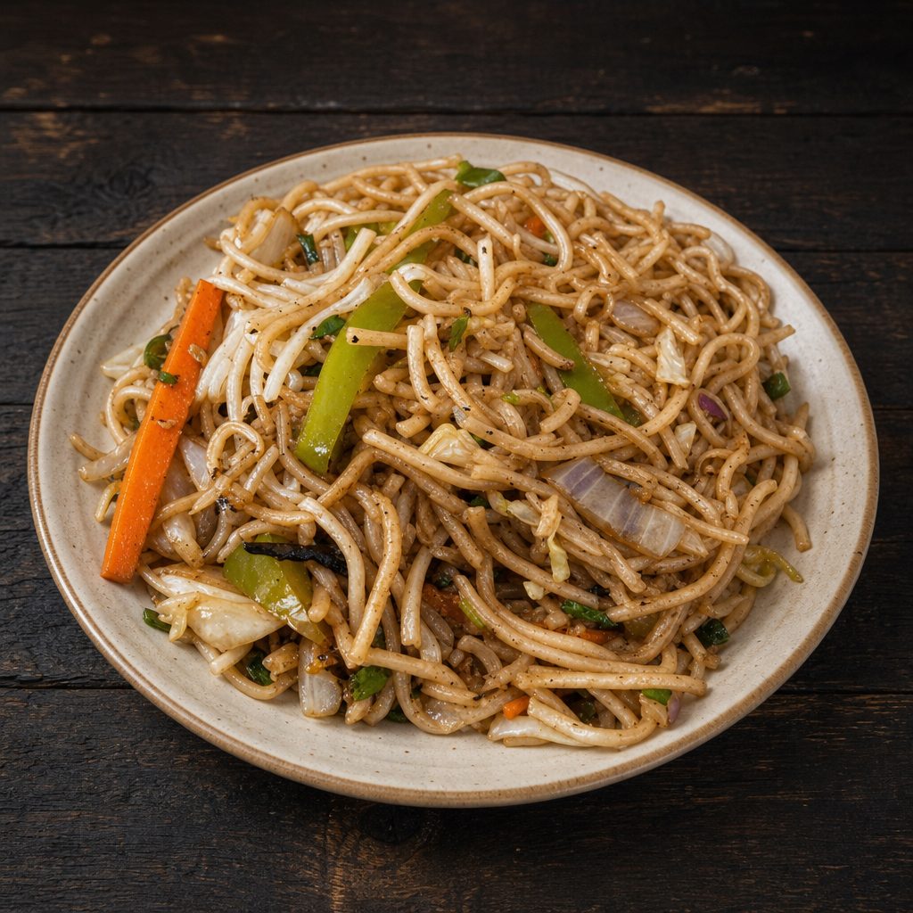 Veg Hakka Noodles.
